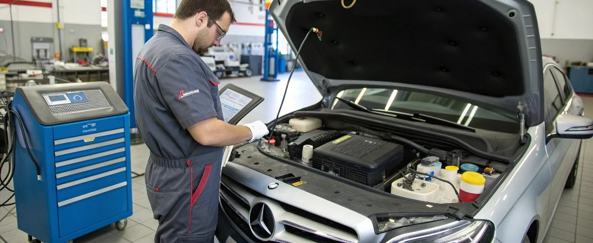Диагностика системы охлаждения Mercedes